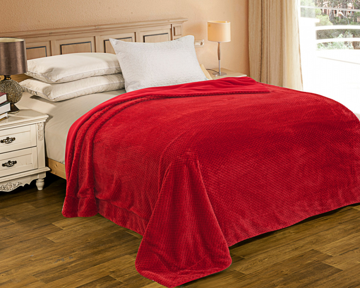 Koc Waffle 160 X 220cm red Koc Waffle 160 X 220cm red