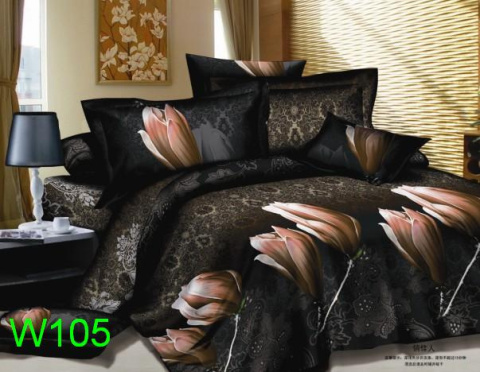 Komplet pościeli 3D 200X220 3cz #W105 Komplet pościeli 3D 200X220 3cz #W105