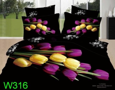 Komplet pościeli 3D 200X220 6cz #W316
